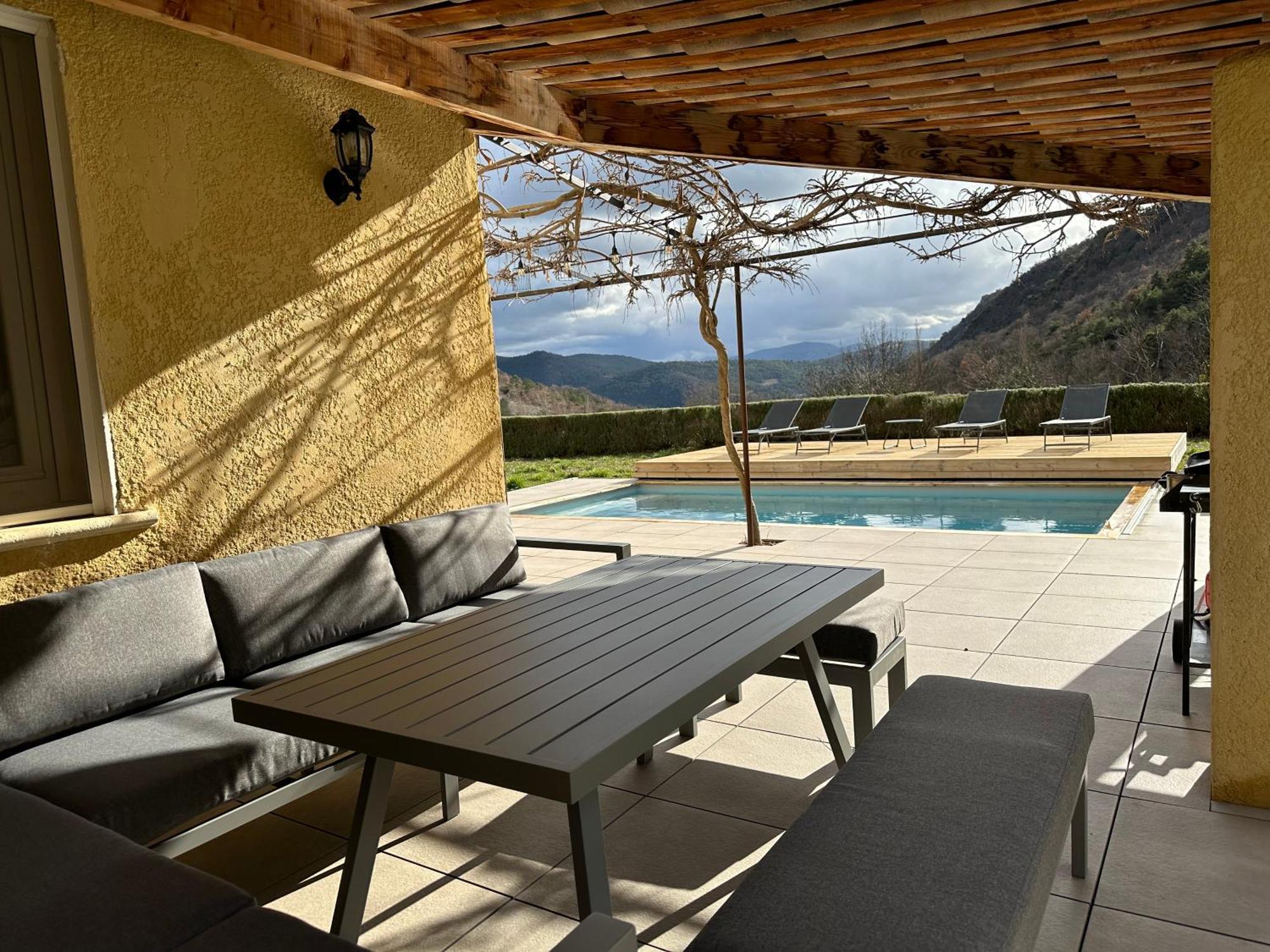 Estive Des Angelettes Piscine Chauffee Sauna Saint-Ferréol-Trente Kültér fotó